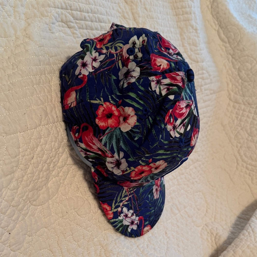 9fifty Los Angeles Floral Snapback Hat in Blue with Red and Green Accents - Picture 5 of 5